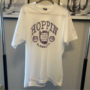 Vintage Single Stitch Hoppin Elementary T-shirt Size XL Made In USA